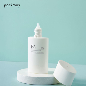 Factory stock 30ml primer <b>squeeze</b> tube and 50ml sunscreen <b>bottle</b> with white screw cap, travel portable - Product Image 3