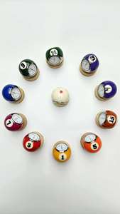 Balle de billard personnalisable avec logo, tête en acier inoxydable, matériau plastique disponible, rouge/orange/bleu/brun pour le sport - Product Image 4