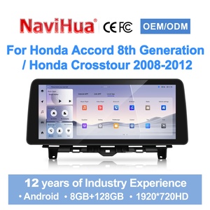 Navihua New Design 12.3'' Android Car Radio GPS Navigation Multimedia Carplay <b>Auto</b> Stereo DSP for Honda Accord 8th Gen 2008-2012 - Product Image 2