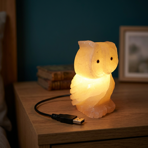 Top Selling USB <b>Mini</b> Himalayan Natural Shape Salt Lamp Eco-Friendly Carved Feng Shui Style Holiday Decoration Gift Pink High - Product Image 1