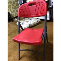 Chaise pliante moderne en plastique HDPE blanc et métal pour extérieur, idéale pour l'école, l'hôtel, l'hôpital, l'entrée, le jardin, le camping et les conférences