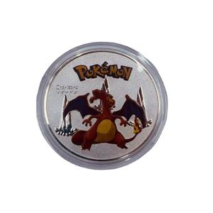 Pièces commémoratives 3D en fer plaqué or et argent, peintes couleur Pika, sur le thème de la série Pocket Monster, articles de collection en métal moulé sous pression - Product Image 6