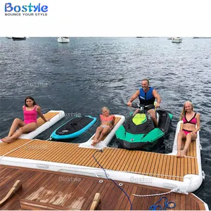 E shaped boat docks jet ski parking floating dock air sealed fishing island inflatable swim platform