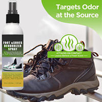 NOUVEAU Spray Désodorisant pour Chaussures – Éliminateur d'Odeurs pour Baskets et Pieds, avec Arbre à Thé, Eucalyptus et Menthe