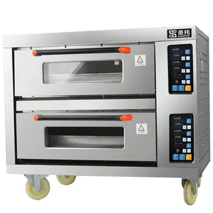 Commerciële Automatische 2 4 6 Platen Hoge Kwaliteit Rvs Elektrische Brood Gas Oven Mooncake Elektrische Oven