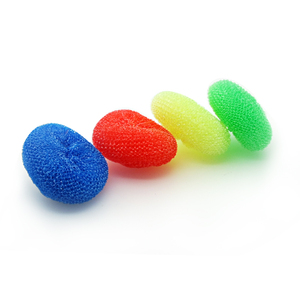 Đầy Màu sắc nhà bếp rửa nồi nhựa lưới cọ rửa miếng bọt biển Pad trong nhựa dây nhựa cọ rửa Pad - Product Image 2