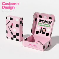 Caja de embalaje de avión de cartón corrugado impreso en color con logotipo personalizado, envío de papel plegable con acabado mate y regalo