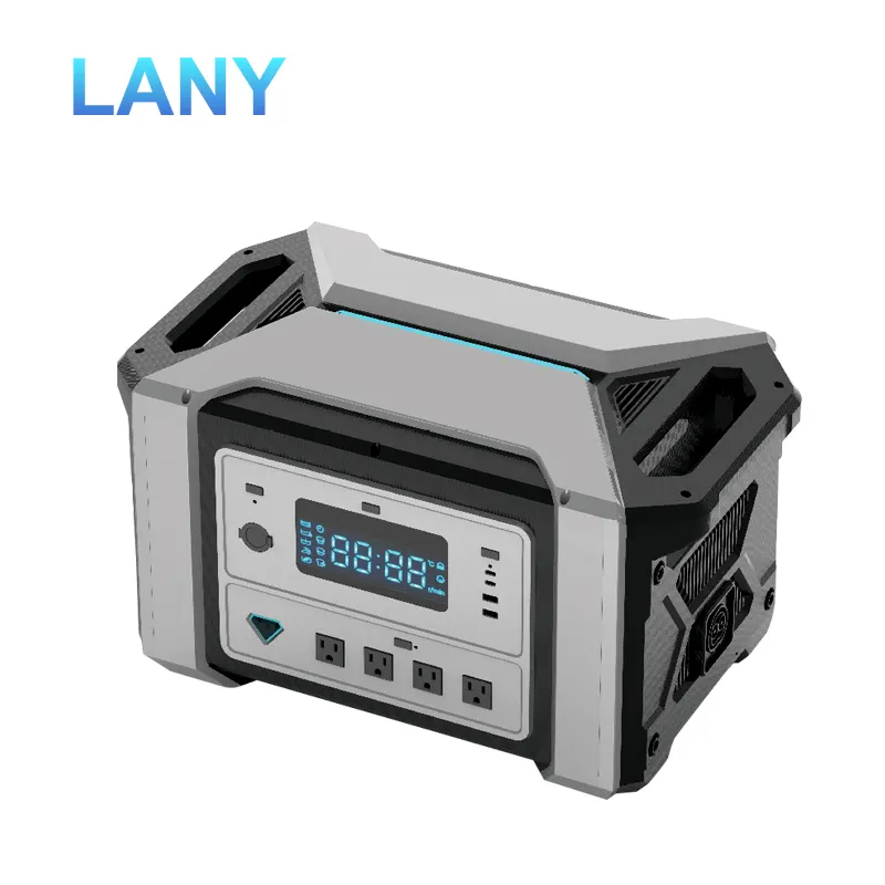 Lany nova central elétrica para acampamento ao ar livre Lifepo4 Bateria 500W 1200W 2000W 3000W sem fio AC tipo-c gerador solar USB