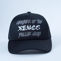 Gorra de camionero con ala curva y logotipo de parche bordado de 5 paneles de alta calidad personalizada