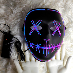 Máscara de <span class=keywords><strong>purga</strong></span> con luz de Halloween cosida LED Purge Festival EDM Cosplay disfraz máscara de <span class=keywords><strong>purga</strong></span> - Product Image 5