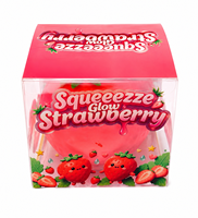 Mainan Squishy Stroberi TPR Jumbo 16 cm, Bola Penghilang Stres Lembut, Mainan Sensorik Fidget, Bola Remas Tangan, Realistis, Cepat Mengembang, Untuk Anak Laki-laki