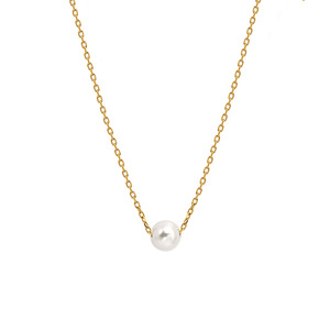 Stainless Steel Necklace Pearl Pendant Gold Clavicle Chain Jewelry Korean Style Fashion Simple Gift - Product Image 5
