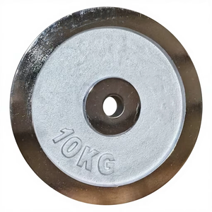 Piastre <span class=keywords><strong>Pesi</strong></span> in Ghisa Cromata con Foro Piccolo per Home Gym, Piastre in Ferro Cromate con Foro Grande per Allenamento della Forza, Piastre Cromate per Manubri - Product Image 2