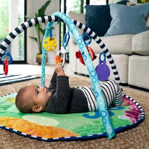 Sea Floor Explorers 2-en-1 <span class=keywords><strong>Tapis</strong></span> <span class=keywords><strong>d</strong></span>'<span class=keywords><strong>eau</strong></span> Jouets sensoriels Portable Tummy Time Mat Baby Activity Play Gym avec jouets suspendus - Product Image 4
