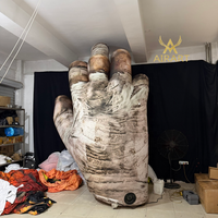 Ballon gonflable en forme de main humaine réaliste avec impression par transfert thermique pour la décoration de parc d'Halloween