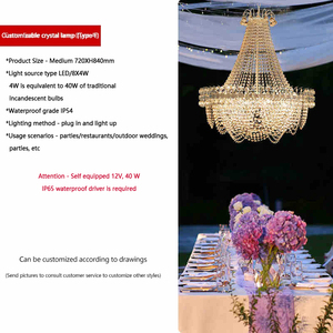 <span class=keywords><strong>Lampadario</strong></span> di cristallo grande Patio esterno con catena a goccia di pioggia pendente lampadari di cristallo di medie dimensioni - Product Image 5