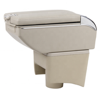 Jettamk5 Golf 6 2005-2011 DA-6134 Accoudoir central rotatif en cuir pour console avant avec boîte de rangement et porte-gobelet
