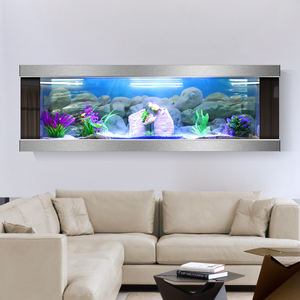 Woonkamer Ecologische Kleine Muur Opknoping Huishouden Grote Aquarium Glas Aquarium Europese Muur Opknoping Goudvis Tank - Product Image 6