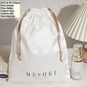 Sang Trọng Miễn Phí Thiết Kế <span class=keywords><strong>Satin</strong></span> Túi Cho Giày Quần Áo Tóc Mở Rộng Khăn Mềm <span class=keywords><strong>Satin</strong></span> Dây Kéo Bụi Pouch Với Biểu Tượng Tùy Chỉnh - Product Image 1