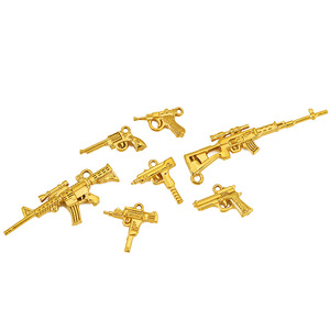 Colgante de pistola de acero inoxidable, accesorios de joyería para hacer pulseras, formas mixtas, chapado, material para manualidades DIY, venta al por mayor - Product Image 4