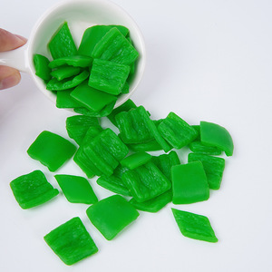 Cubes de poivron vert et rouge simulés en PVC, accessoires de comptoir de commande pour restaurants, accessoires de préparation de plats simulés - Product Image 3