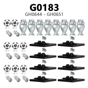 G0183 Jouets de construction éducatifs en plastique pour enfants, personnages célèbres de football, joueurs de football, sportifs, cadeaux pour enfants - Product Image 1