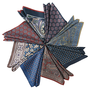 Pañuelos de bolsillo estampados para hombre, suaves, de colores surtidos, venta al por mayor, hechos de poliéster para bodas y fiestas - Product Image 1