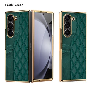 เคสโทรศัพท์พับได้ลายหินอ่อนสีชมพูสุดหรูสำหรับ Samsung Galaxy Z Fold6 ดีไซน์ลายนูนหนังเทียม - Product Image 6