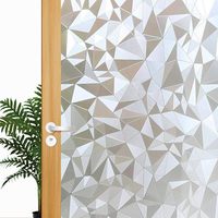 Film adhésif statique pour fenêtre à motif minimaliste, PVC non adhésif 12MIL, isolation thermique, protection UV, rouleau décoratif pour vitres