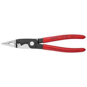 KNIPEX-Alicates 13 81 200 SB para instalación eléctrica negro atramentado, cabeza pulida, mangos recubiertos de plástico - Product Image 1