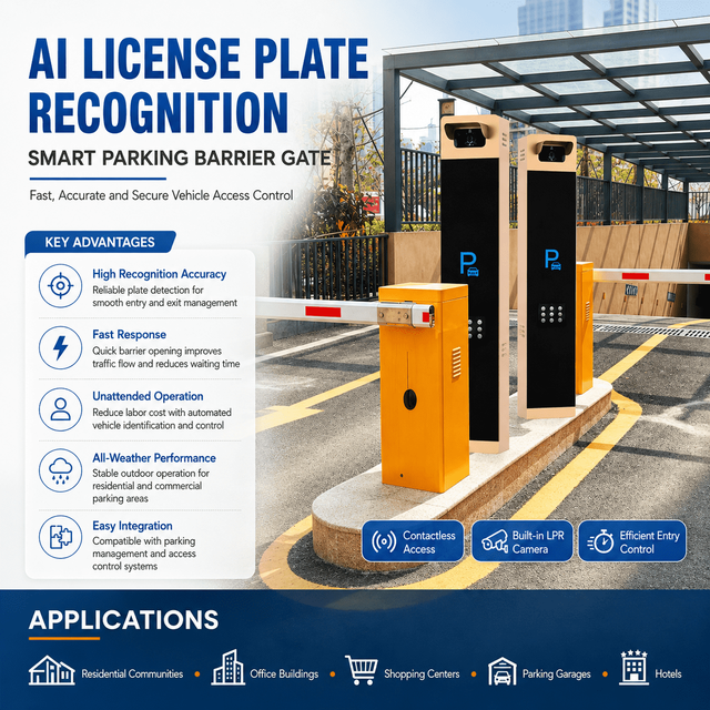 New Product Management System Automatic Barrier Gate Boom Barrier Gate Vehicle Identification System