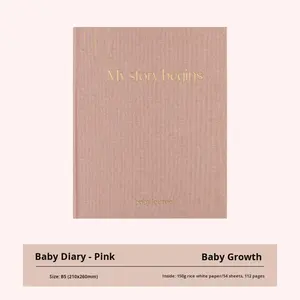 Libro de Registro de Crecimiento para Niños Pequeños, Modelo Nuevo 2025, Éxito de Ventas en <span class=keywords><strong>Amazon</strong></span>, Tamaño B5, Cubierta de Tela, Diario para Bebés, Cubierta de Tela Impresa A4, Regalo - Product Image 5