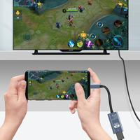 Carte de Capture Vidéo HDMI Type C vers HDMI Femelle, Adaptateur de Câble pour Enregistrement Vidéo de Jeu, Sortie 8K 4K 1080P 60Hz 30Hz