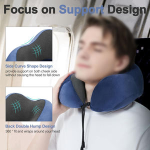 Soporte <span class=keywords><strong>cervical</strong></span> personalizado al por mayor, 1 almohada de viaje para el cuello y juego de <span class=keywords><strong>manta</strong></span> de viaje con bolsa portátil - Product Image 6
