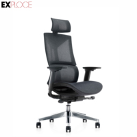 Chaise de bureau à dossier haut, chaise de bureau PC, chaise de course LED ergonomique réglable pivotante