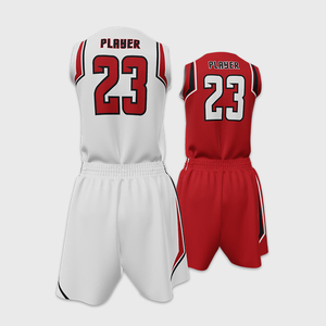 Omkeerbaar ademend basketbaluniformset op maat gesublimeerd 2-zijdig shirt vochtregulerend sneldrogend gepersonaliseerd team bulk - Product Image 2