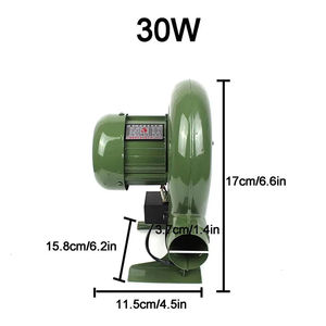Ventilador Centrífugo Eléctrico de Aleación de Aluminio Verde con Control de Velocidad Ajustable para Uso Doméstico - Product Image 2