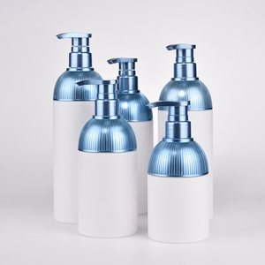 독특한 디자인 300 <span class=keywords><strong>500</strong></span> 1000ml 로션 펌프 용기, 액체 바디워시용 16oz 투명 흰색 PET 플라스틱 샴푸 용기 - Product Image 2