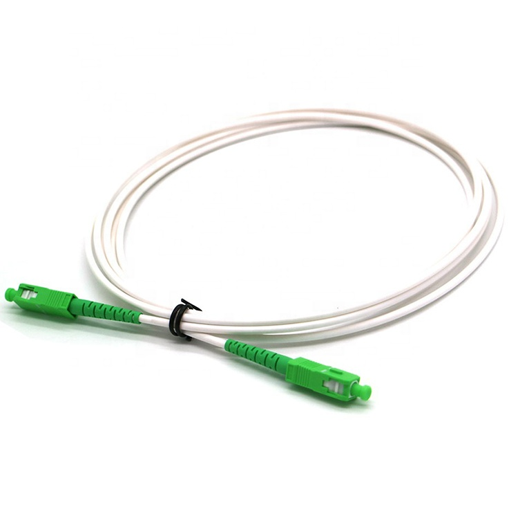 Om3 Simplex White Fiber Optic Patch Cord Sc/apc-sc/apc sc sc om3 patch cord