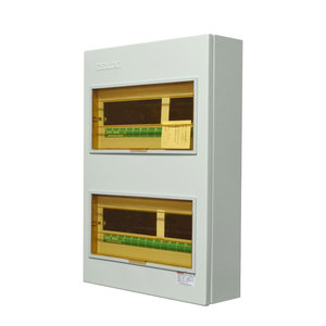 Caja de Conexiones Eléctrica Delixi PZ30 para Interiores, de Cobre y Acero, 24 Circuitos, Doble Fila de Interruptores con Iluminación Empotrada para Hogares - Product Image 1