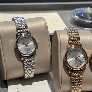 Montres analogiques à quartz rondes avec fonction date et bracelet en métal poli, montres-bracelets décontractées minimalistes, Longinesing - Product Image 1