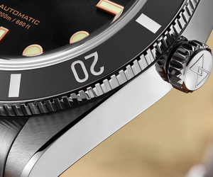 Reloj <span class=keywords><strong>Cronos</strong></span> L6033 de Lujo, Automático y Mecánico para Hombre, Resistente al Agua 200m, Luminoso, con Correa de Acero Inoxidable y Titanio de 20mm - Product Image 3