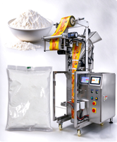 Machine de remplissage, pesage et emballage de sachets multifonctionnels standard avec scellage arrière, entièrement sans poussière, pour film en aluminium de blé, avec convoyeur à vis.