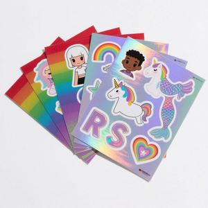 Custom UV Holographic Foil Waterproof Rainbow Die Cut <b>Stickers</b> Personalized <b>Logo</b> UV Print Holographic Vinyl Label <b>Sticker</b> - Product Image 5