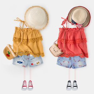 Nuevos Diseños de Blusas para Niñas, Blusas Halter con Hombros Descubiertos y Detalles de Red, de la Tienda en Línea - Product Image 3