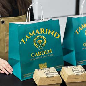 ถุงกระดาษคราฟท์สำหรับอาหารแบบย่อยสลายได้เอง ทนทาน รับผลิตตามสั่ง พร้อมโลโก้ตามต้องการ สำหรับร้านอาหารอินเดีย - Product Image 5