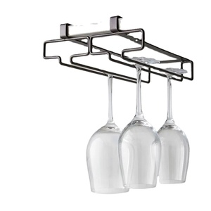 Porta Copas de Vino Bajo el Gabinete, Almacenamiento de Copas de Metal, Estante Colgante para Copas de Vino para Cocina - Product Image 1