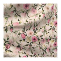 Tissu en satin de viscose 4/1 imprimé numérique doux et respirant des années 60 tissu en satin de rayonne léger imprimé pour les femmes a dessiné robe