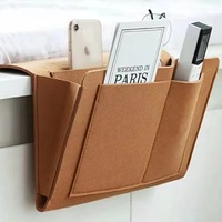 Sac de rangement mural en feutre pour outils, télécommandes et organisation de bureau - Sac suspendu portable au design minimaliste - Vente flash
