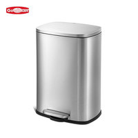 Poubelle commerciale en acier inoxydable de vente chaude 3L 5L 12L maison pédale poubelle intégrée ménage métal poubelle pour cuisine